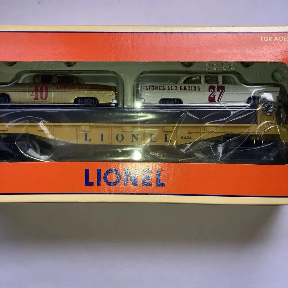 Lionel 6-19423 O Gauge Lionel Circle-L Racing Flatcar with Stock Car Load #6424